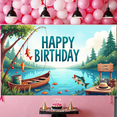 thumbnail image 3 of Fishing Theme Party Banner Decorative Design Outdoor Celebration for Birthday Party Kids Event Nature Lover, 3 of 5