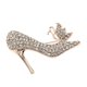 thumbnail image 5 of Broches de moda Zapatos de tacones altos de cristal Broche - Oro, Zulema Broche de diamantes de imitación para mujer, 5 of 7