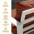 thumbnail image 4 of Textured Solid Terracotta Deep Seating Cushion Set, 4 of 8