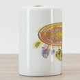 thumbnail image 3 of Eastern Ceramic Toothbrush Holder, Watercolor Abstract Mandala Design Bohemian Dreamcatcher Print, Decorative Versatile Countertop for Bathroom, 4.5" X 2.7", Multicolor, 3 of 4