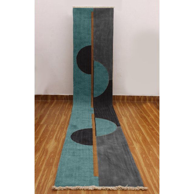 Casavani Handblock Printed Blue Cotton Rug Custom Dining Room Carpets Home Decor Kilim 7x10 feet