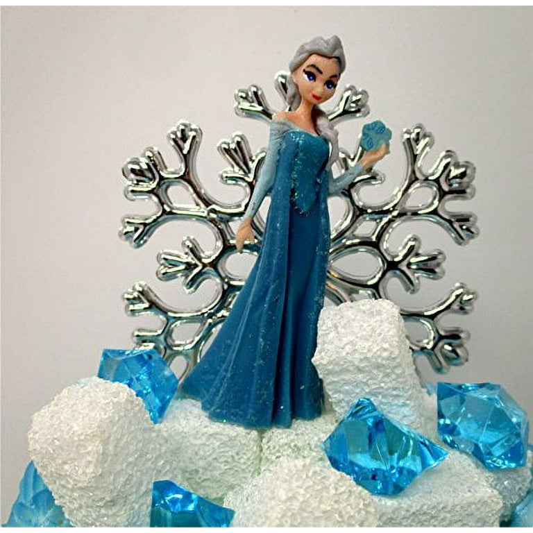 Frozen Queen Elsa Winter Wonderland Themed Birthday Cake Topper Set (Unique  Design)