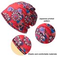thumbnail image 3 of Gorro holgado para mujer, gorro para quimioterapia, babero elástico transpirable, gorro de doble uso, gorro estampado de flores, gorro holgado para dormir, bufanda infinita, 3 of 5