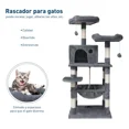 thumbnail image 2 of Torre para Gatos Bluelander Gris Oscuro 1.5 M Hamaca Rascador Múltiples Niveles, 2 of 6