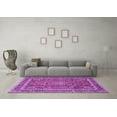 thumbnail image 3 of Ahgly Company Indoor Square Persian Purple Traditional Area Rugs, 5' Square, 3 of 4