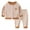 Beige, variant on Odeerbi Kids Boys Girls Cotton Clothes Fall Winter Thermal Outfits Set Children's Casual Cute Lace Breasted Warm Shirt Pants Two-piece Set Long Sleeve Round Neck Top Set Beige