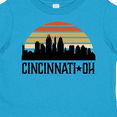 thumbnail image 4 of Inktastic Cincinnati Ohio Skyline Retro Boys or Girls Toddler T-Shirt, 4 of 5