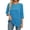 Blue, variant on Womens 3/4 Sleeve Sweaters Crewneck Ribbed Knit Pullover Tops Casual Basic Jumpers Fall Clothes Spring Everyday Wear Beige L
