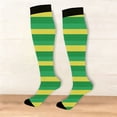 thumbnail image 5 of Hot Sales Women's Cotton Knee High Socks Under $2 GIJNRIUIUA Green Knee-High Socks Fashion Breathable Striped Holiday Atmosphere Long Stockings Leg Warmers, 5 of 7