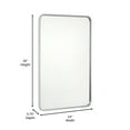 thumbnail image 5 of Jada 24" x 36" Decorative Wall Mirror - Rounded Corners, Bathroom & Living Room Glass Mirror Hangs Horizontal Or, 5 of 7