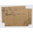 thumbnail image 2 of Inkdotpot Recipe Card 6x4 inch Single-Sided Recipe Design Cards Kraft Floral Recipe Cards Wedding-Bridal Shower-Baby Shower- Pack of 50, 2 of 6