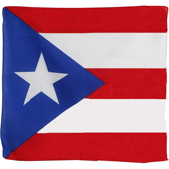 Motique Accessories Large Cotton Bandanas - Puerto Rican Flag
