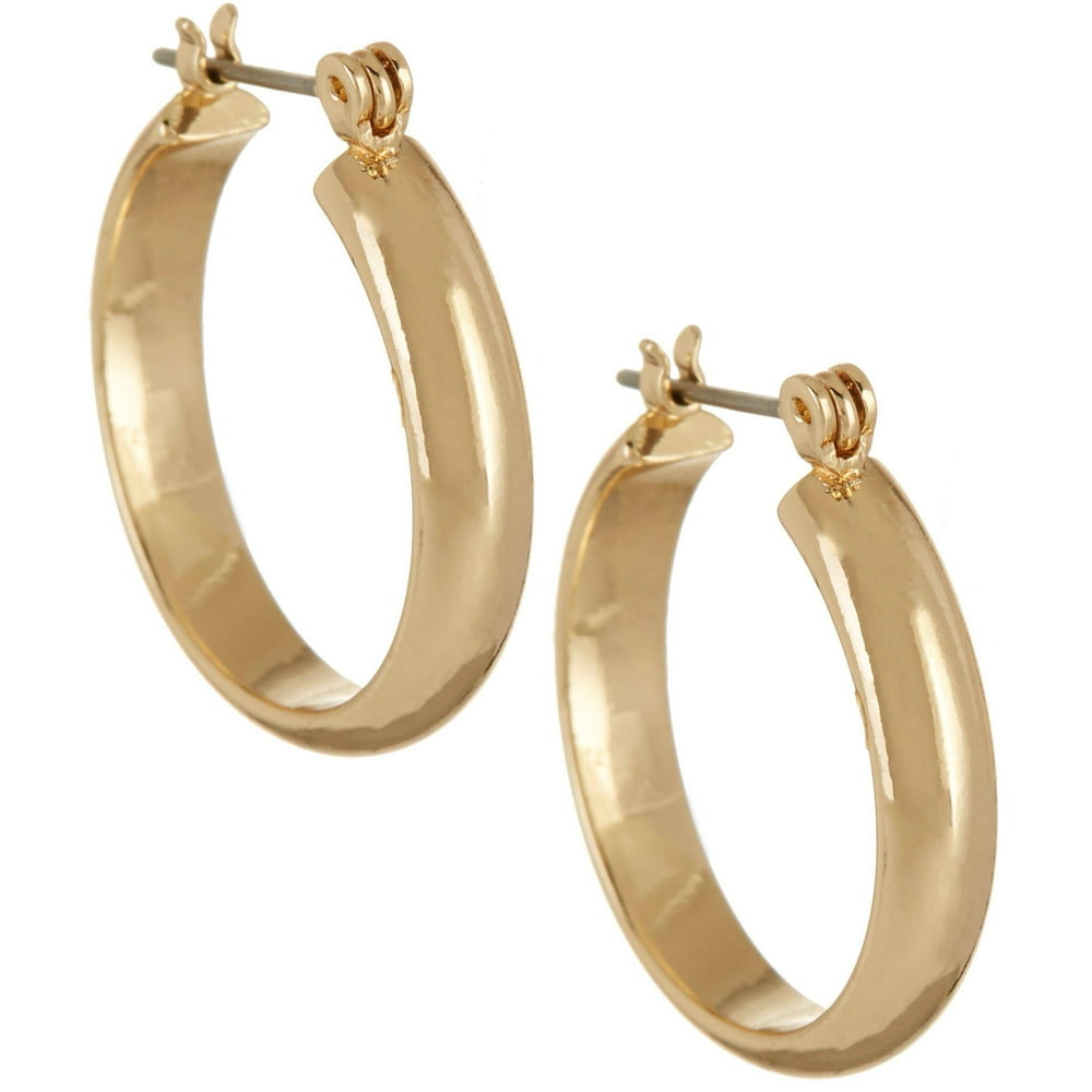 Napier - Napier Polished Gold Tone 22mm Hoop Earrings One Size Gold ...