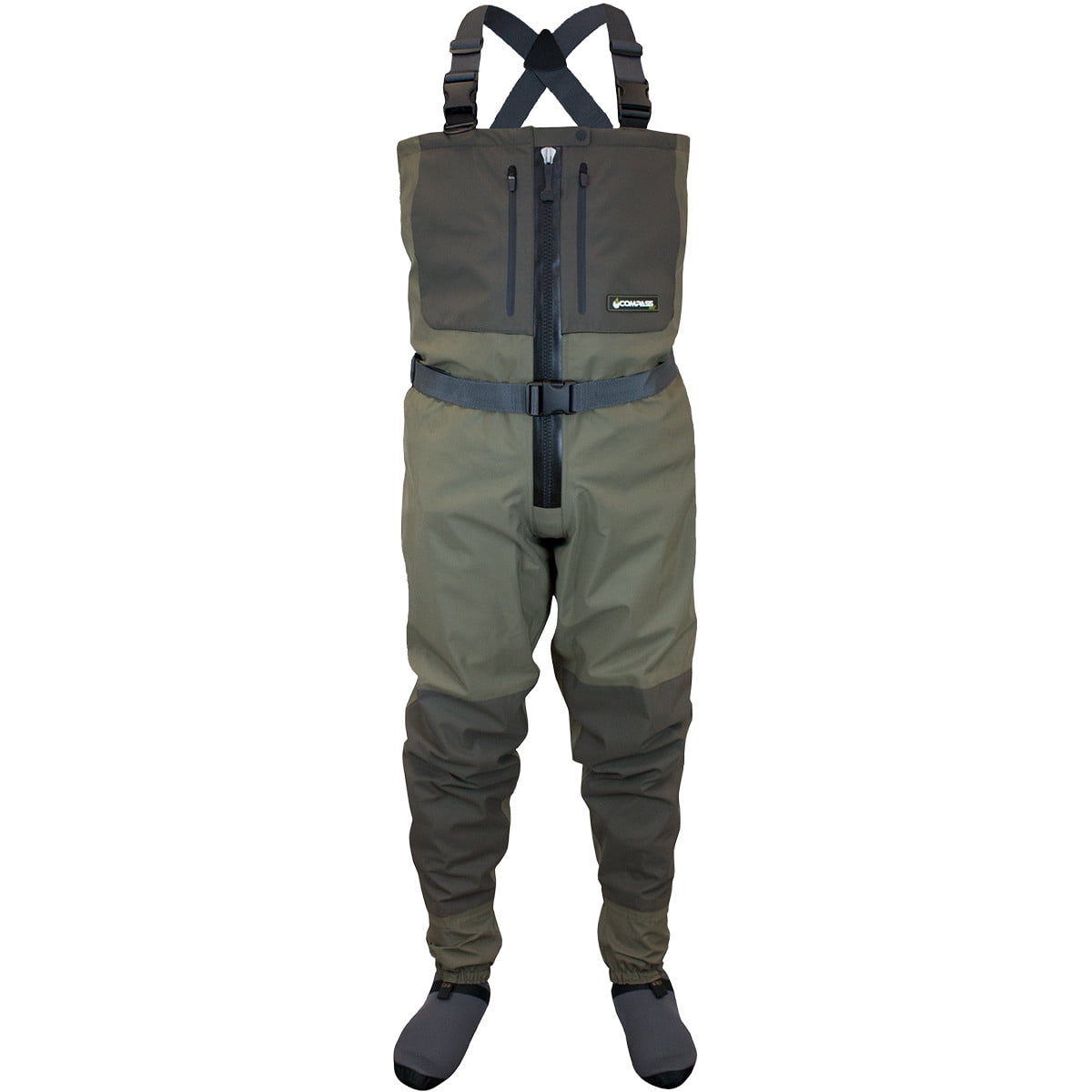 Brown/Green Itasca PVC Chest Waders 11 
