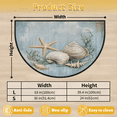 thumbnail image 3 of CURLYOOT Vintage Wood Nautical Coastal Starfish Half Round Door Mat 24'' x 36'', Indoor Outdoor Entrance Rug, Semi Circular Area Rug, Non Slip Washable Absorbent Doormat, Laundry Room Rug, 3 of 7