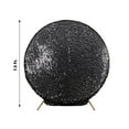 thumbnail image 3 of Efavormart Sparkly Black Big Payette Sequin Backdrop Stand Cover for Round Wedding Arch - 7.5ft, 3 of 5