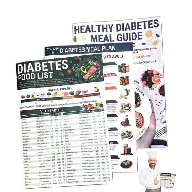 3 Count Diabetes Food List & Meal Planner, Ultimate Diabetes Nutrition System