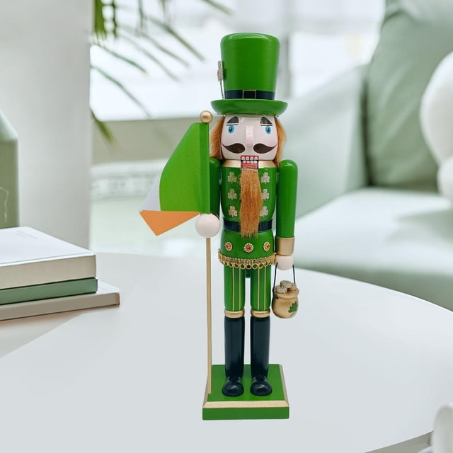 15 pulgadas st. 's Day Nutcracker Figurine de uniforme de escritorio decorativo de uniforme de escritorio para la casa presente presente peso Estilo a