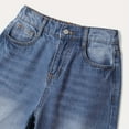 thumbnail image 4 of SXcggal Girls Jeans Wide Leg Baggy Denim Pants High Elastic Waisted Cute Bow Trousers Casual Kids Streetwear Casual Loosw Cozy Girl Children's Trousers, 4 of 5