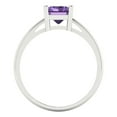 thumbnail image 4 of Solitaire Engagement Ring for Women - 2ct Simulated Alexandrite in 14K White Gold Promise Ring, 4 of 6