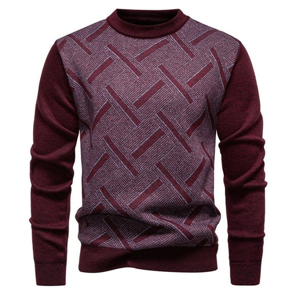 YueHuiYing Men's Slim Fit Crewneck Pullover Sweater Winter Casual Knit Comfort Heavy Long Sleeve Sweaters