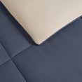 thumbnail image 6 of The Sheet Lab Reversible Box Stitch Comforter Set, 3-Piece Full/Queen – Navy Blue/Tan, 6 of 9