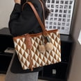 thumbnail image 4 of Hukapapa Bolsos y bolsos de mujer Bolso de hombro con asa superior Bolsos para mujer marrón, 4 of 6
