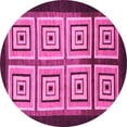 thumbnail image 1 of Ahgly Company Indoor Round Abstract Pink Modern Area Rugs, 6' Round, 1 of 4