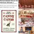 thumbnail image 4 of Old Fashioned Candy Cane Factory Funny Christmas Signs Open Daily Hand Rolled Christmas Metal Tin Sign for Kitchen Cafe Bar Home Indoor Outdoor Plaque Wall Decor 8x12 Inch, 4 of 7