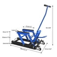 thumbnail image 2 of Jopath Hydraulic Motorcycle Lift Jack, 1500 lb Capacity Steel ATV Lifts Stand Hoist with Wheels and Handle for ATV Scissor Lift Jack Portable Motorcycle Lift Table with 4 Casters blue, 2 of 8
