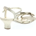 thumbnail image 5 of Soda Girls Girly-2 Metallic Glitter Open Toe Bow Slingback Small Block Heel Sandals, 5 of 7