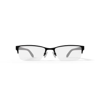 t,i！ TiFlex Men's T1717 Browline Prescription Eyeglasses with Case