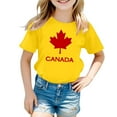 thumbnail image 3 of Zecgelong T-Shirt à Manches Courtes pour Filles, T-Shirt d'Été à Col Rond, Coupe Décontractée, Chandails de Base, Hauts à Manches Longues pour Filles, Taille 3-4 Ans, 3 of 3