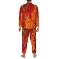 thumbnail image 5 of Kll Autumn Leaf Sleepwear Mens Flannel Pajamas,Long Cotton Pj Set, 5 of 9
