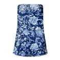 thumbnail image 5 of vigerkar Women's Floral Tube Tops Casual Summer Backless Strapless Top Sleeveless Bandeau Tanks Shirt Dark Blue, L, 5 of 5