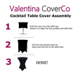 thumbnail image 4 of Valentina CoverCo Ivory 4 Pack 30 Round Stretch Fit Spandex Highboy Cocktail Table Covers, 4 of 4