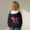 thumbnail image 4 of Spazoro Girls Hooded Sweatshirts, Printed Fashion Soft & Comfy Long Sleeve Fall Winter Tops for Girls Black Size 12 T, 4 of 5