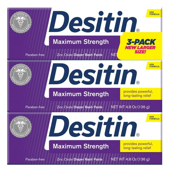 Desitin Baby Diaper Rash Maximum Strength Original Paste 3 pk/4.8 oz