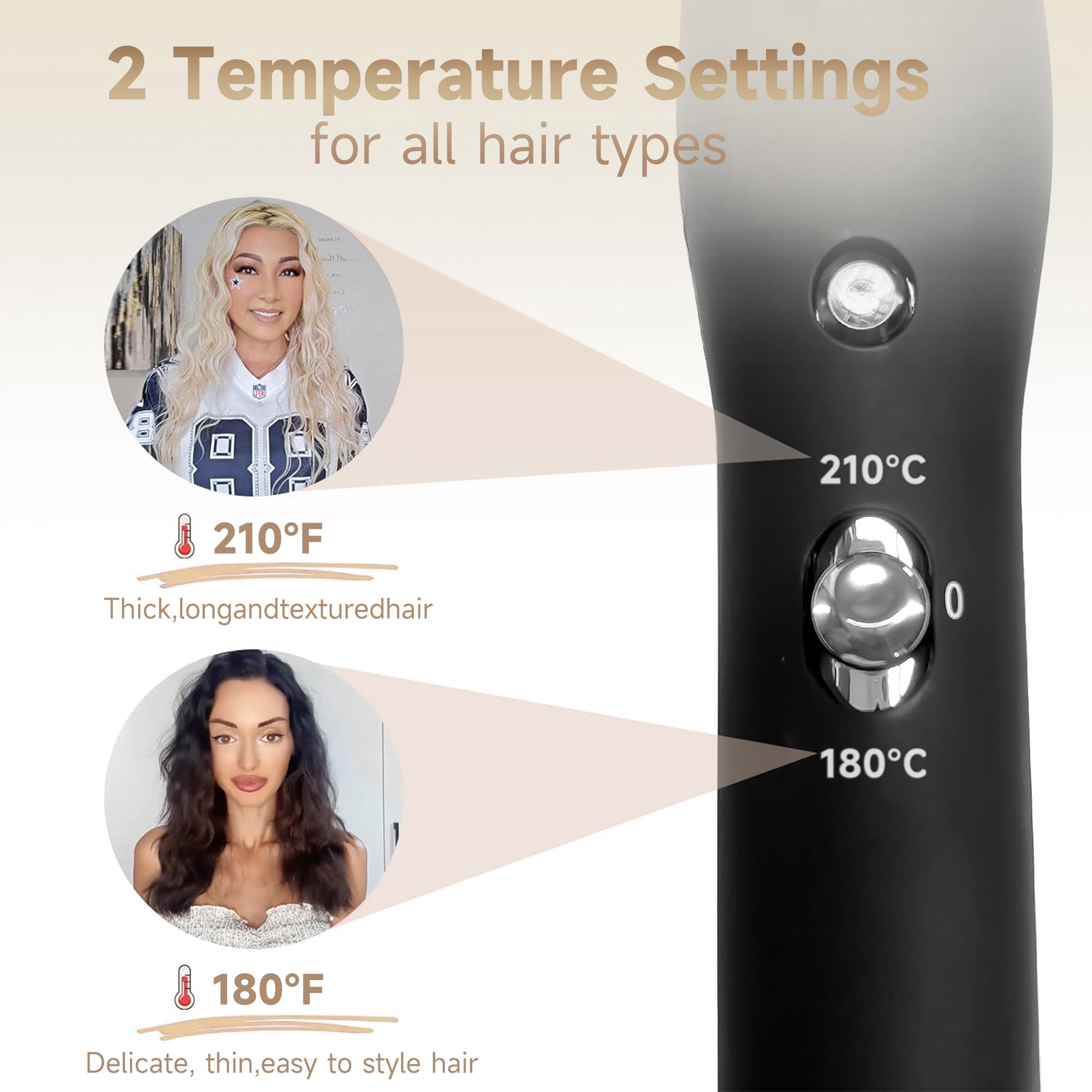 Morfone Ceramic 3 Barrel Curling Iron Wand 22mm Hair Waver