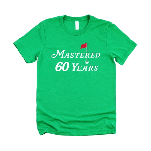 Mastered 60 Years Golf Shirt 60th Birthday Golf T Shirt for Men Women Vintage Green shirt Adult 2XL