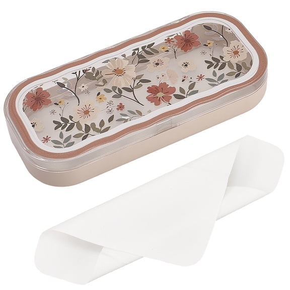 Flower Clear Glasses Case Glasses Case Hard Shell Plastic Sunglasses Spectacle Eyeglasses Holder Box Storage Porta