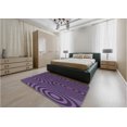 thumbnail image 4 of Ahgly Company Indoor Rectangle Patterned Plum Purple Area Rugs, 2' x 5', 4 of 6