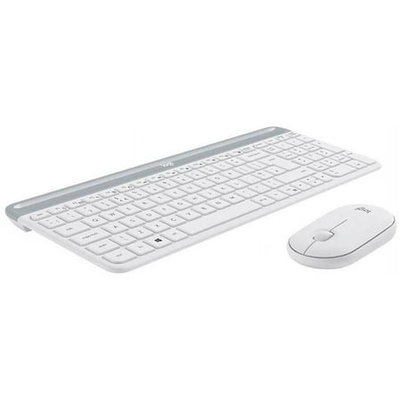 Logitech - MK470 Full-size Wireless Scissor Keyboard and Mouse Bundle for Windows with Quiet clicks - Off-White