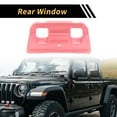 thumbnail image 3 of Unique Bargains 1 Pc Rear Window Switch Panel Trim Cover for Jeep Wrangler JL JLU 18-24 Rear Window Switch Control Panel Cover Trim Decoration ABS Pink, 3 of 6