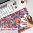 thumbnail image 4 of Long Mouse Pads for Desk,Colorful Tribal Pattern Desk Mats on Top Of Desks, Desk Mouse Pad Extra Large with 3mm Non-Slip Base and Stitched Edge for Gaming,Office,Work,Home 31.5"x11.8", 4 of 6