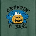 thumbnail image 3 of Peanuts - Creepin It Real Halloween - Women's Lightweight French Terry Long Sleeve Shirt, 3 of 6