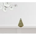 thumbnail image 2 of HomeRoots 489095 7 in. Glass Christmas Tree Sculpture, Embossed Gold, 2 of 3