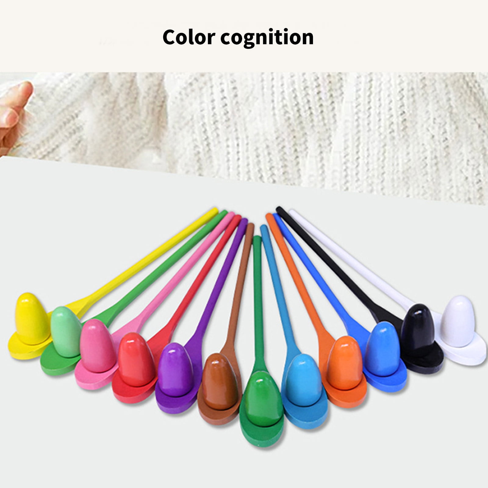 12Pieces Eggs Spoon Race Game Toy for Outdoor Easter Hunting Parties Kids Group Coordination Activity Supply Toy