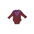 thumbnail image 1 of Sedceaty Baby Romper, Halloween Stripe Cartoon Patterns Lapel Long Sleeve Bodysuit for Girls Boys, 0-3 Years, 1 of 9