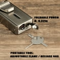 thumbnail image 4 of Cigar Torch Lighter, All in One Jet Flame Butane Lighter Built-in Cutter, Punch, Holder Function, Refillable and Adjustable Windproof Lighter, Mens Gifts. (Sold Witho, 4 of 6